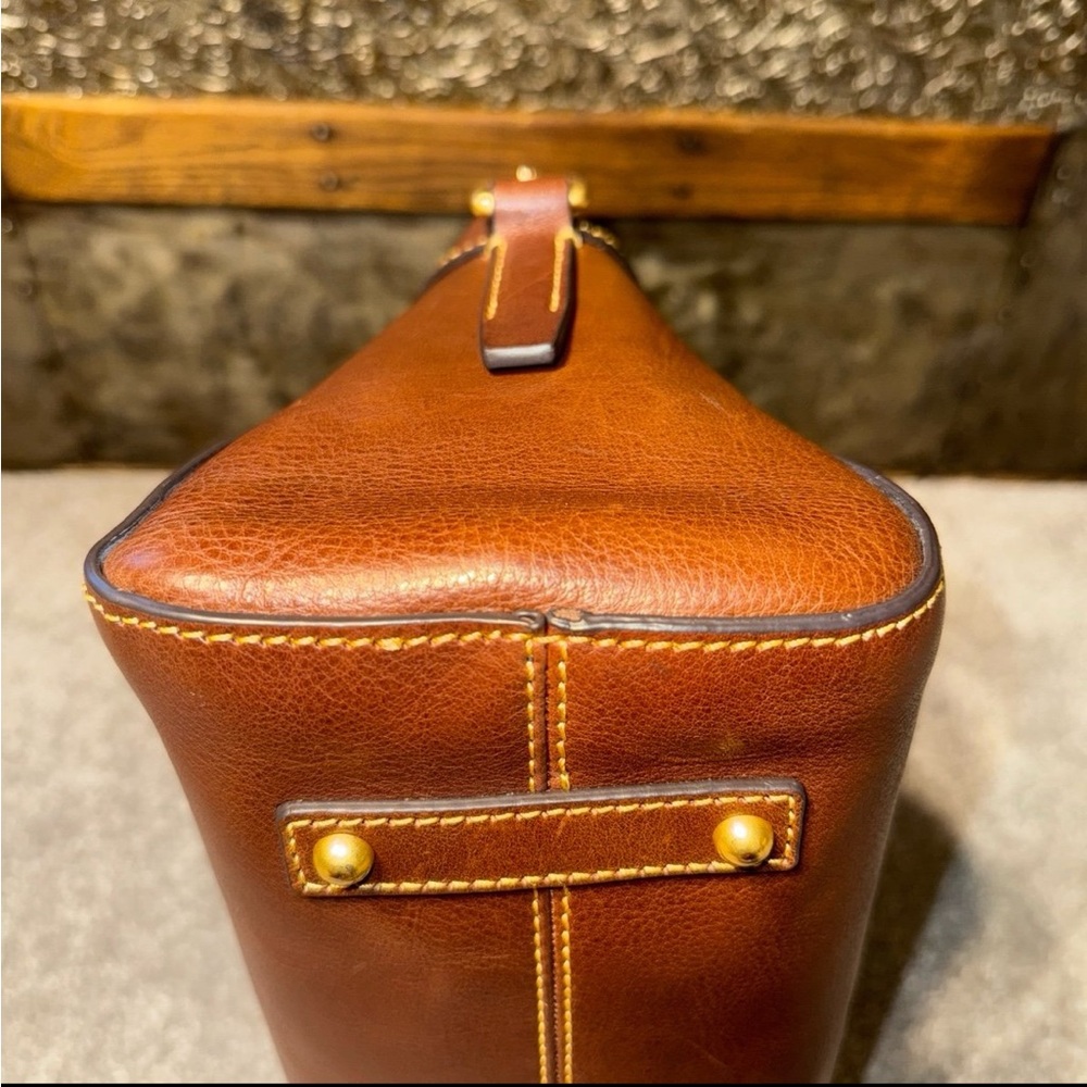Dooney & Bourke Cameron Satchel with Strap in Chestnut - Picture 5 of 12